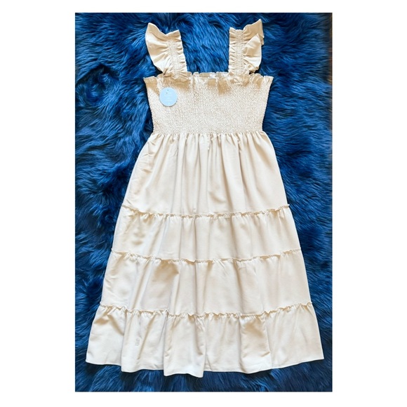 New! HILL HOUSE Ellie Nap Dress in Cream Nude - Picture 5 of 11